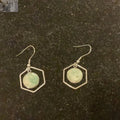 Aventurine Hexagon Earrings