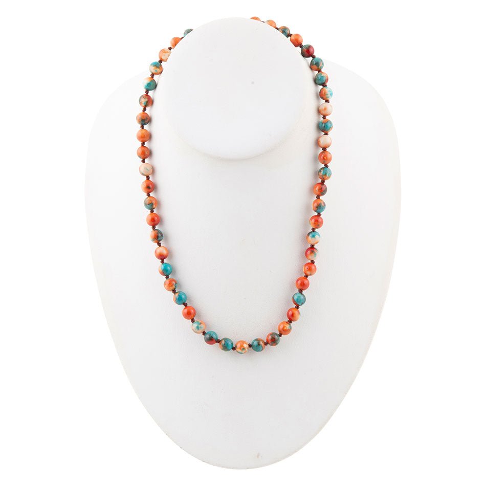 Immeasurable Multicolor Ocean Jade Golden Wrap Necklace | Necklaces | Wiccan Center