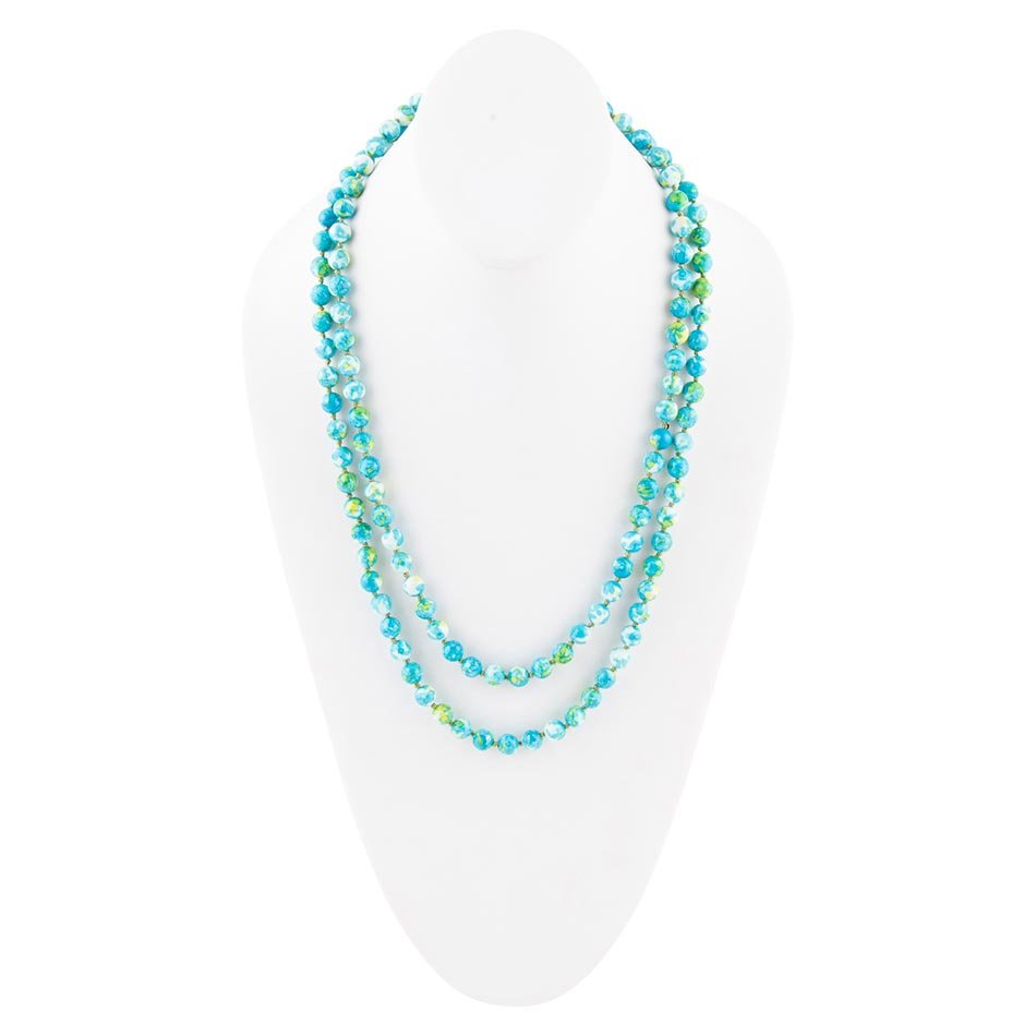 Immeasurable Ocean jade Blue Knotted Necklace | Necklaces | Wiccan Center