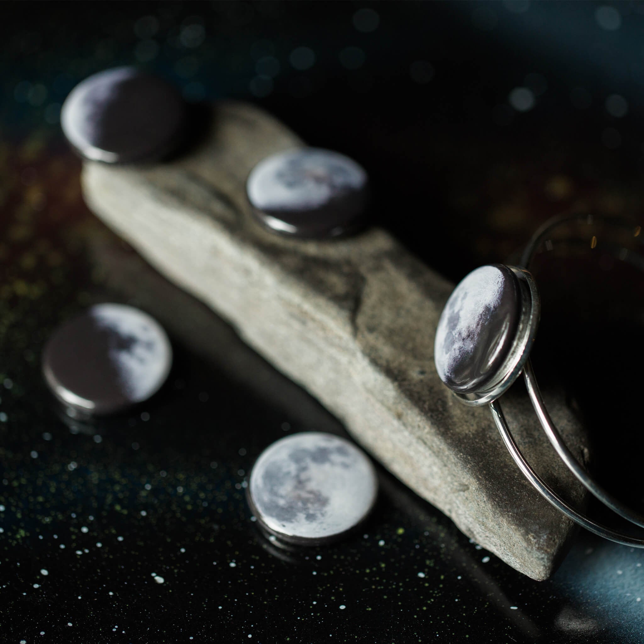 Interchangeable Moon Phase Cuff Bracelet | Bracelet | Wiccan Center