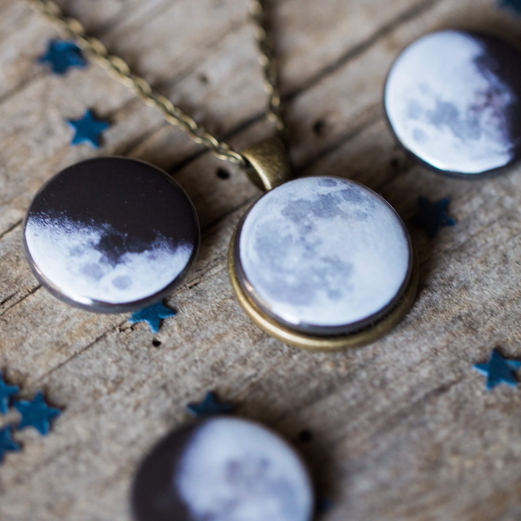 Interchangeable Moon Phase Necklace | Necklace | Wiccan Center