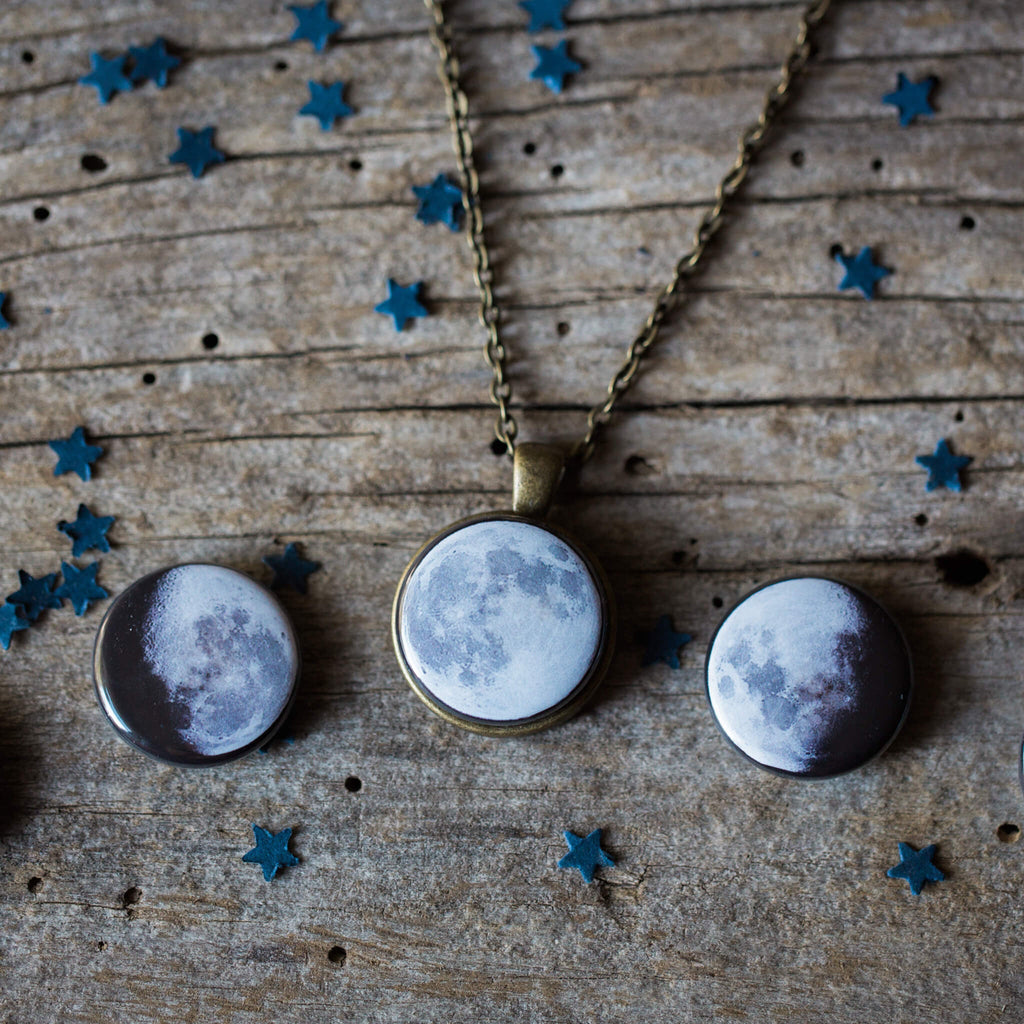 Interchangeable Moon Phase Necklace | Necklace | Wiccan Center