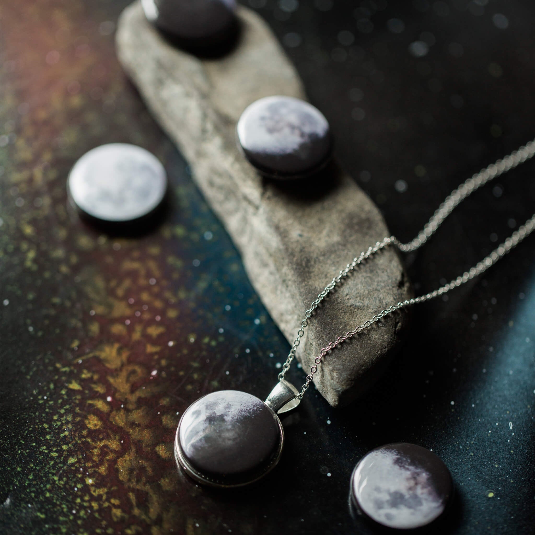 Interchangeable Moon Phase Necklace | Necklace | Wiccan Center