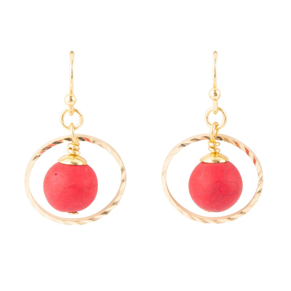 In The Loop Red Magnesite Earrings | Earrings | Wiccan Center