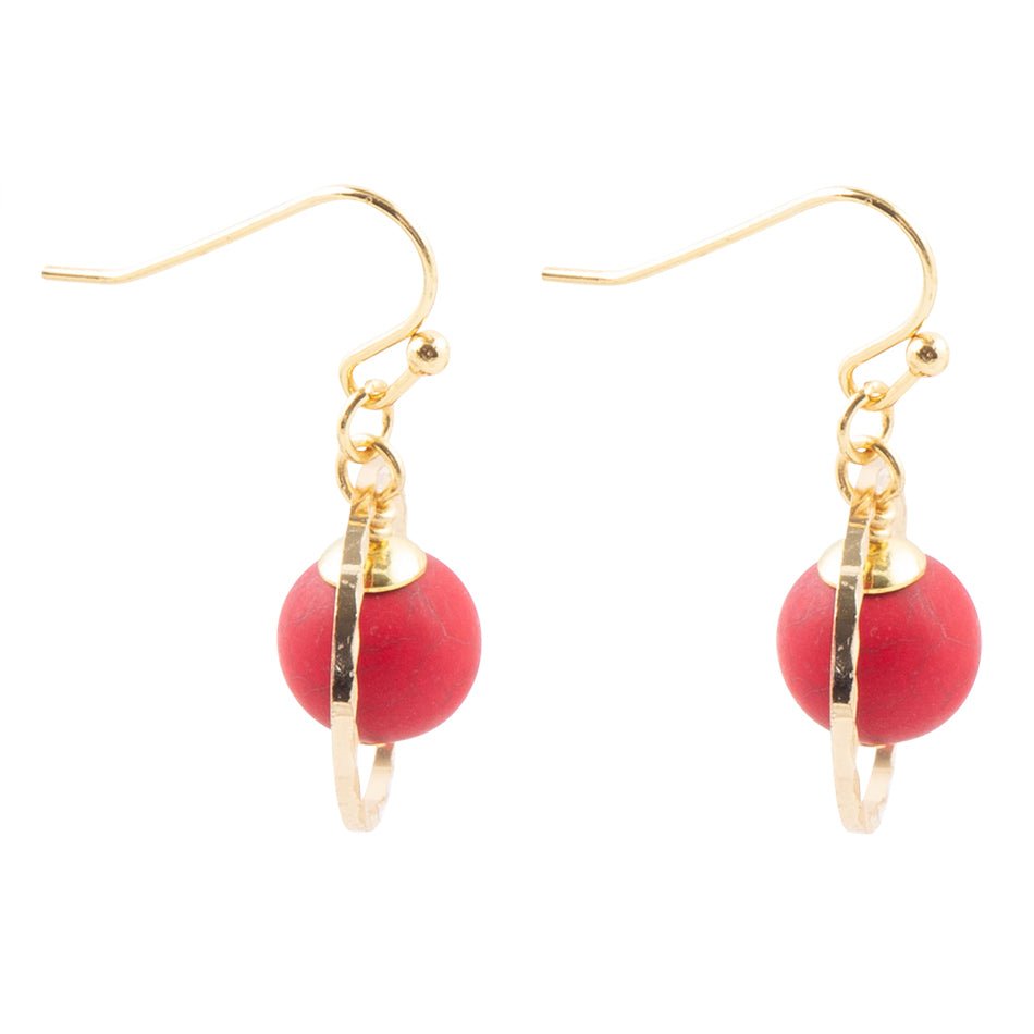In The Loop Red Magnesite Earrings | Earrings | Wiccan Center