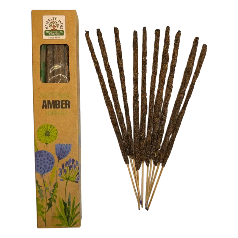 Natural Amber - Masala Incense Stick - Namaste India | Incense Sticks | Wiccan Center