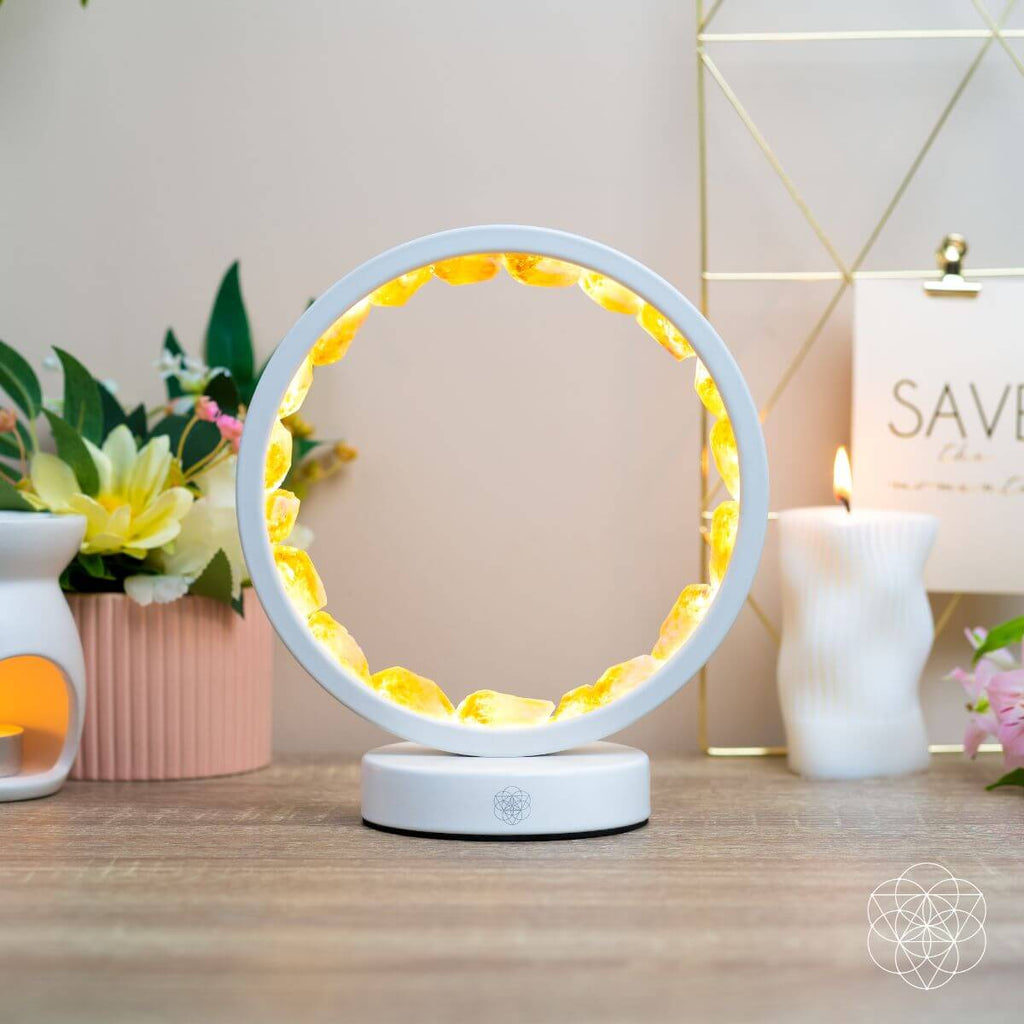 Infinite Abundance: Citrine Lamp of Manifestation | Night Light | Wiccan Center