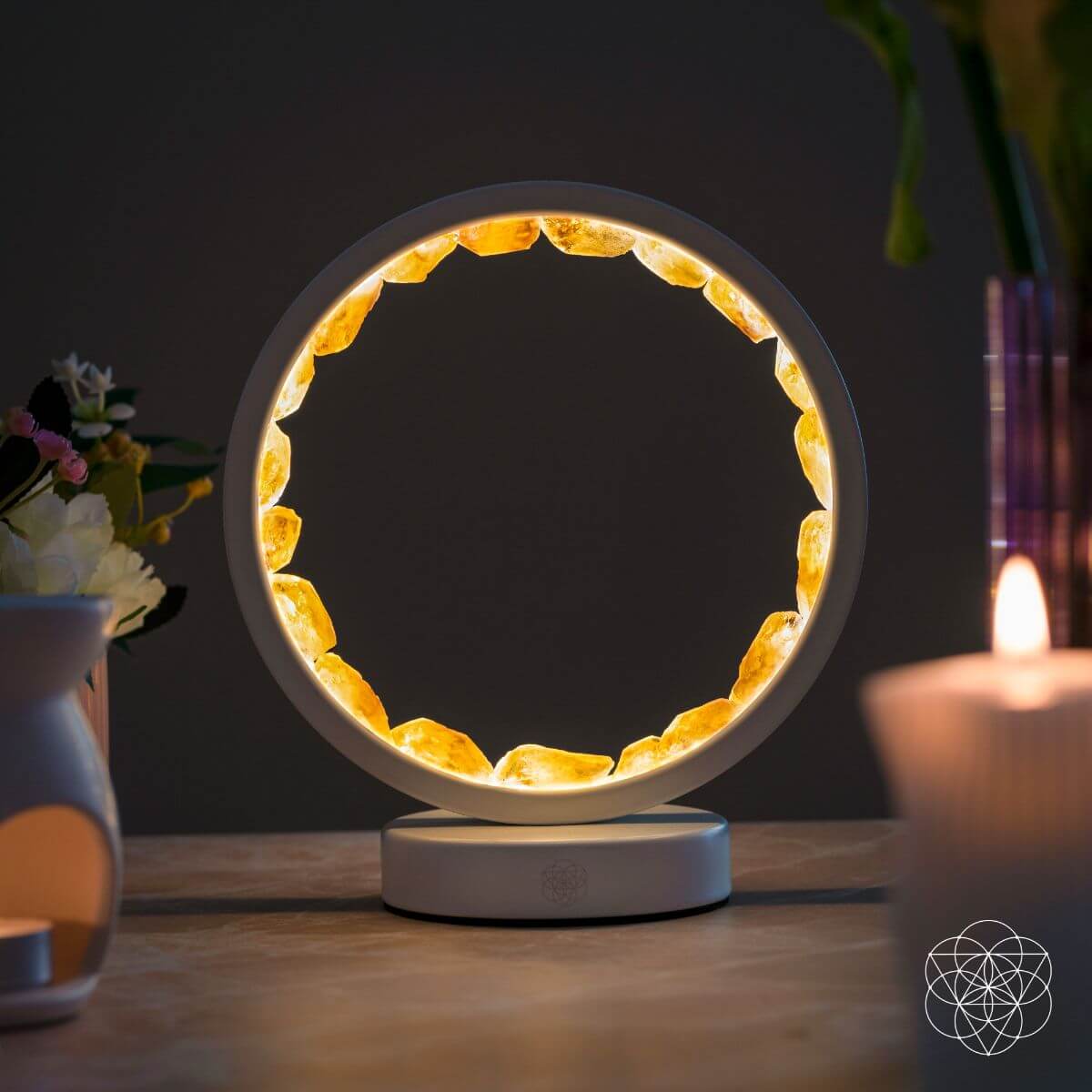 Infinite Abundance: Citrine Lamp of Manifestation | Night Light | Wiccan Center