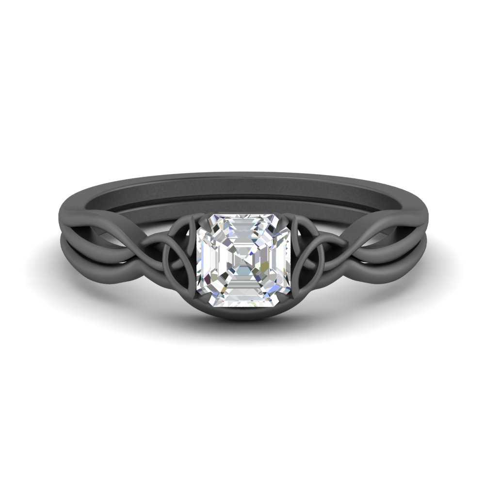 Infinity Celtic Solitaire Wedding Set