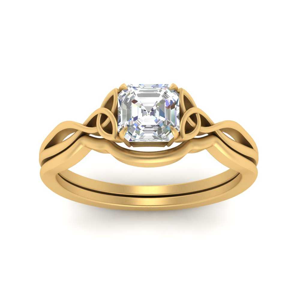Infinity Celtic Solitaire Wedding Set