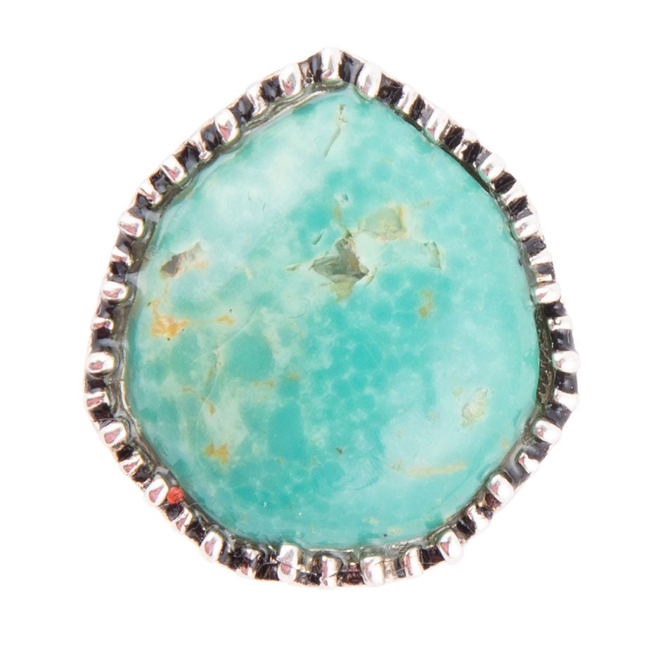 Intricate Green Turquoise and Sterling Silver Ring | Rings | Wiccan Center