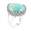 Intricate Green Turquoise and Sterling Silver Ring | Rings | Wiccan Center