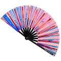Iridescent Holographic Hand Fan