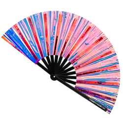 Iridescent Holographic Hand Fan | Hand Fan | Wiccan Center