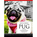 SKETCH DESIGN PUG LIFE Coloring Book for Adults - Paperback | Books | Wiccan Center