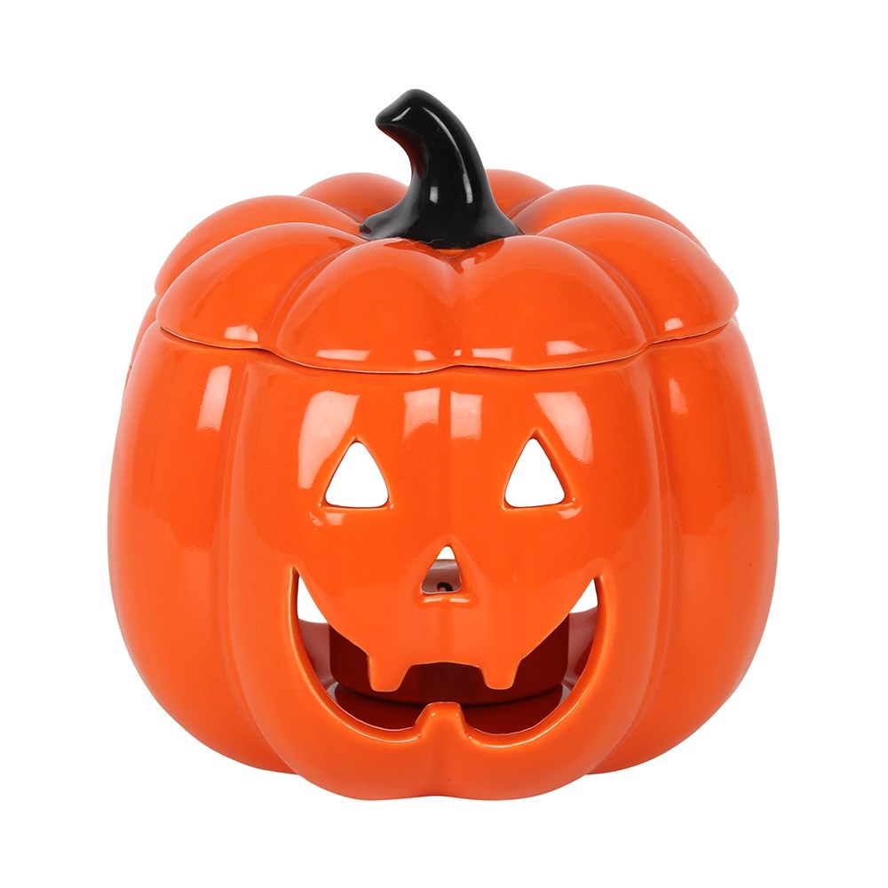 Orange Halloween Jack-O-Lantern Oil Burner | Wax Melt Warmer | Wiccan Center