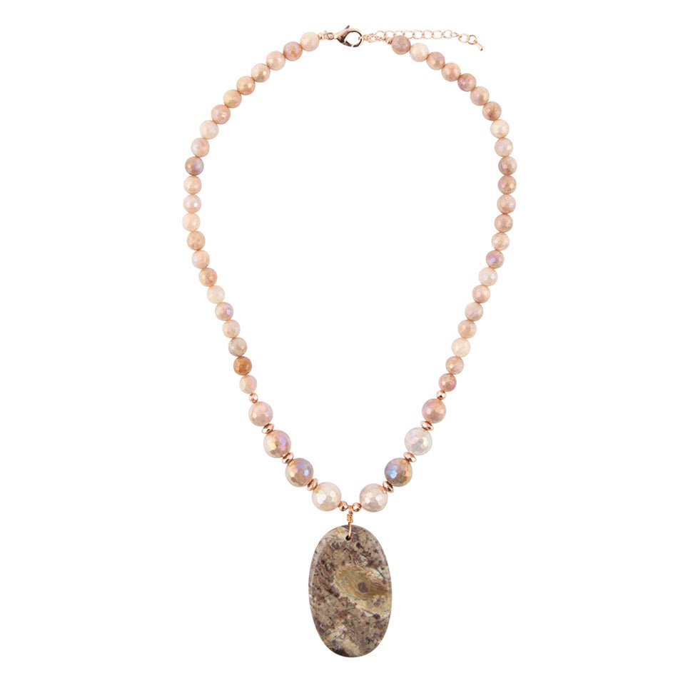 Jasper Slab in Pink Necklace | Necklaces | Wiccan Center