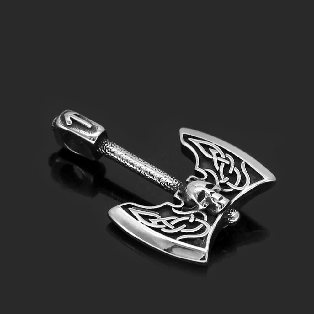 Vikings Axe and Tiwaz Rune Stainless Steel Necklace | Jewelry | Wiccan Center