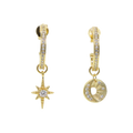 Star & Moon Charm Earrings