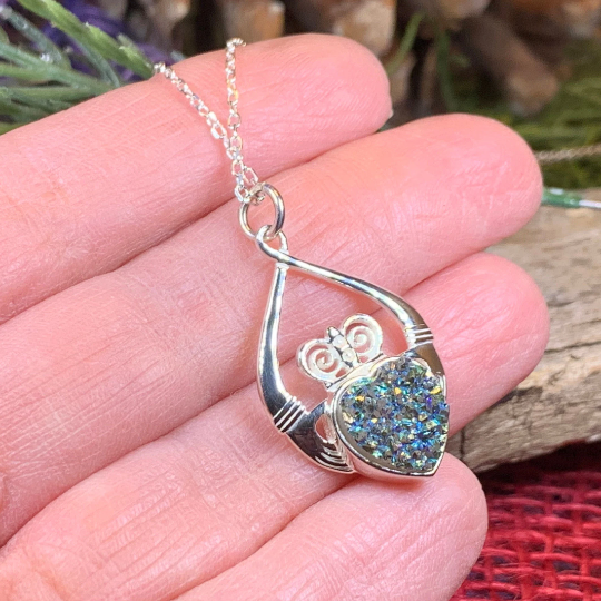 Juliet Irish Claddagh Necklace - Handmade in Ireland | Pendant | Wiccan Center