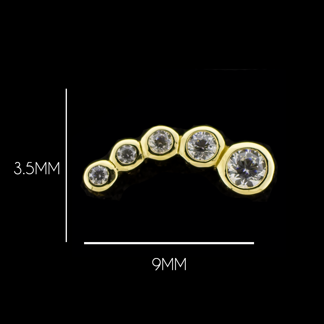 Jovi - 14KT Gold Threadless End | Body Jewelry | Wiccan Center