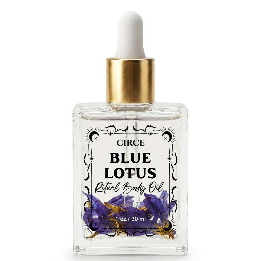 Blue Lotus Ritual Body Oil – Peace, Dreams & Spiritual Connection | Multi-Use Oil | | Wiccan Center