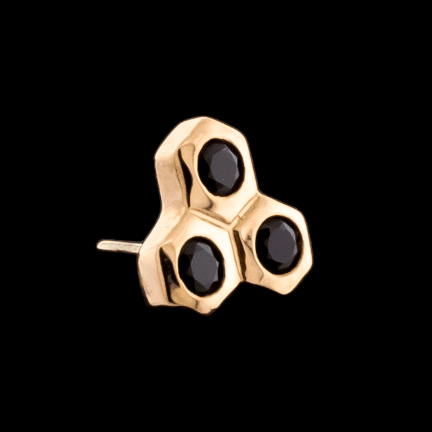 Apis - 18KT Gold Threadless End | Body Jewelry | Wiccan Center