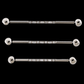 Leah- 14G Industrial Barbell w/ Cubic Zirconia Gems | Body Jewelry | Wiccan Center