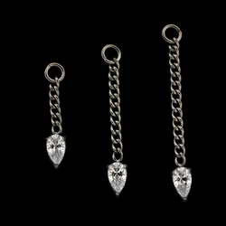 Curb Chain With Jump Ring & 5.3mm Teardrop Dangle | Body Jewelry | Wiccan Center