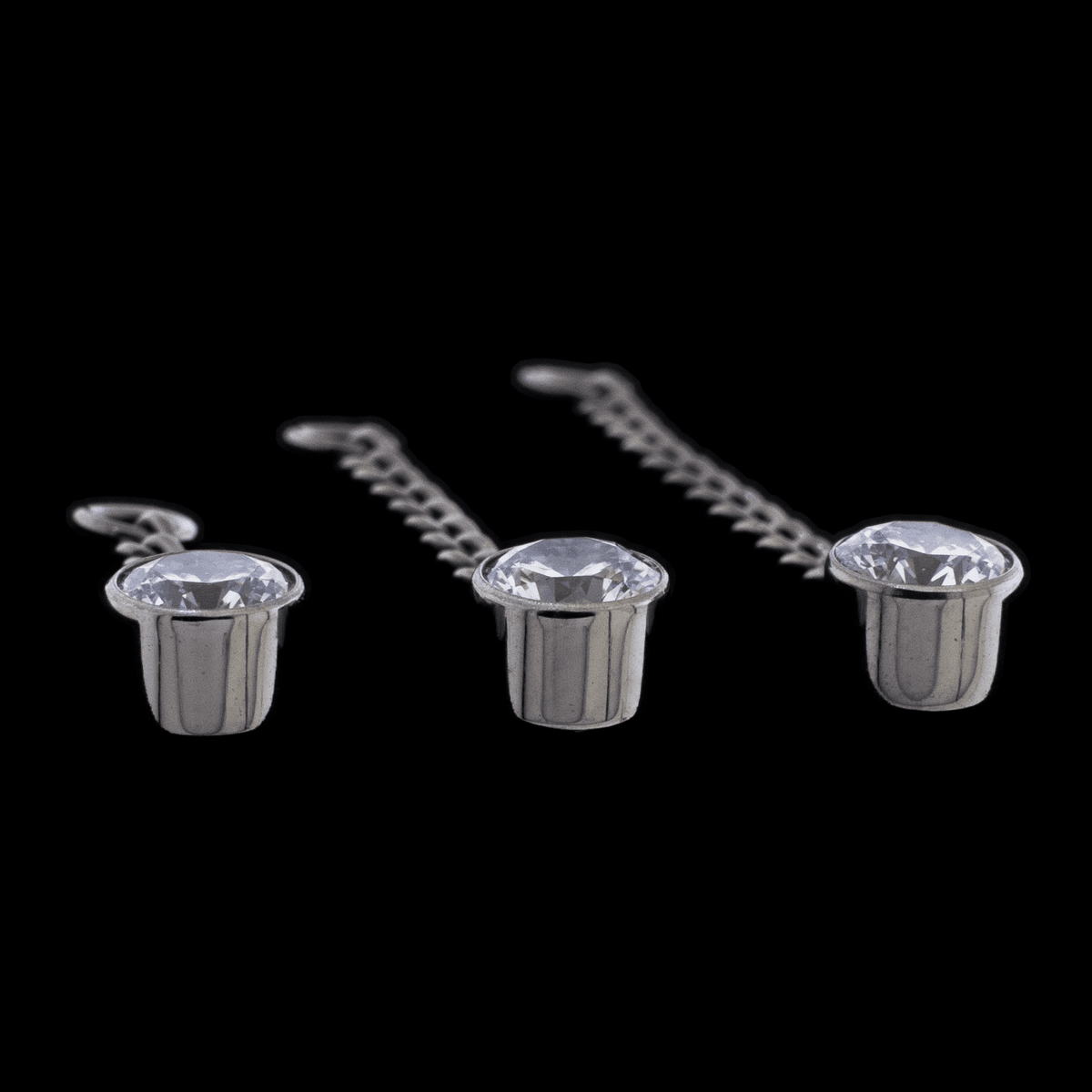 Curb Chain With Jump Ring & 5mm Round Dangle | Body Jewelry | Wiccan Center