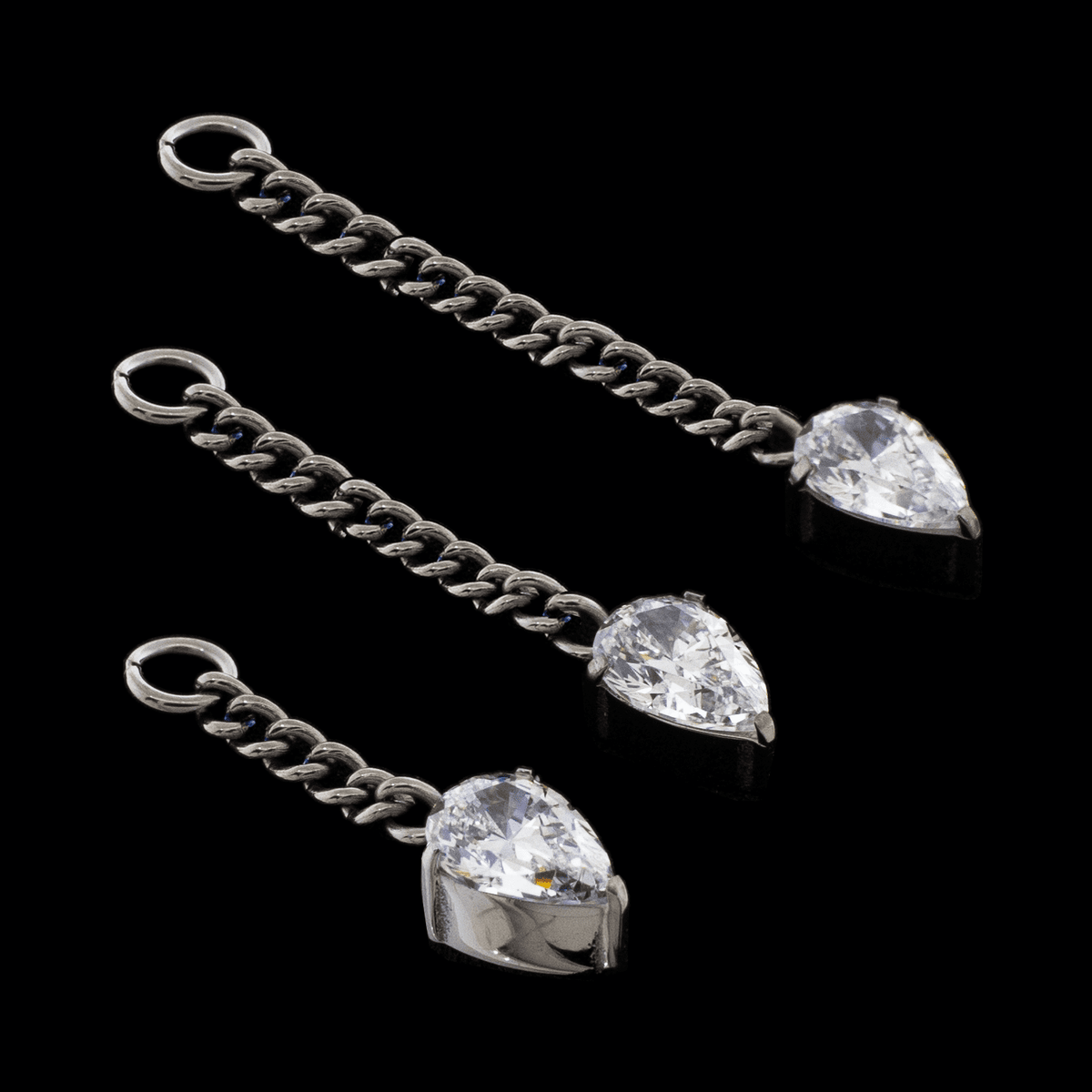 Curb Chain With Jump Ring & 6.4mm Teardrop Dangle | Body Jewelry | Wiccan Center