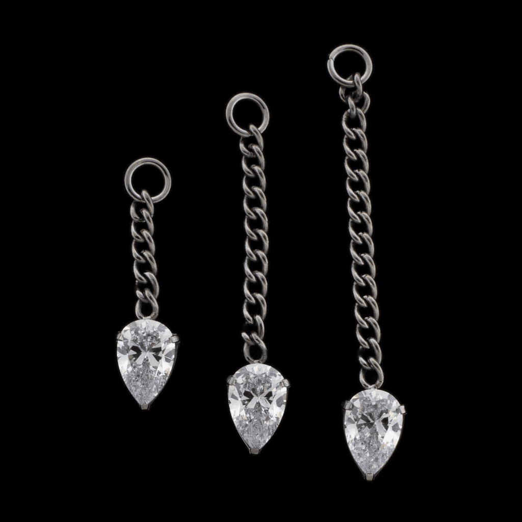 Curb Chain With Jump Ring & 6.4mm Teardrop Dangle | Body Jewelry | Wiccan Center