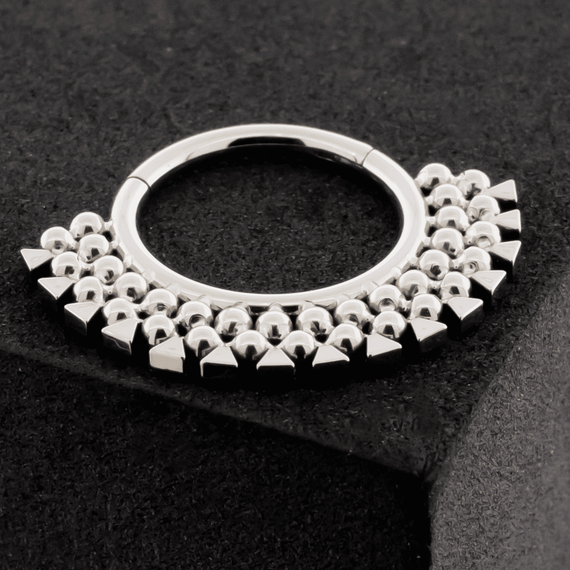 Kattri- Titanium Hinged Ring | Hinged Segment Ring | Wiccan Center
