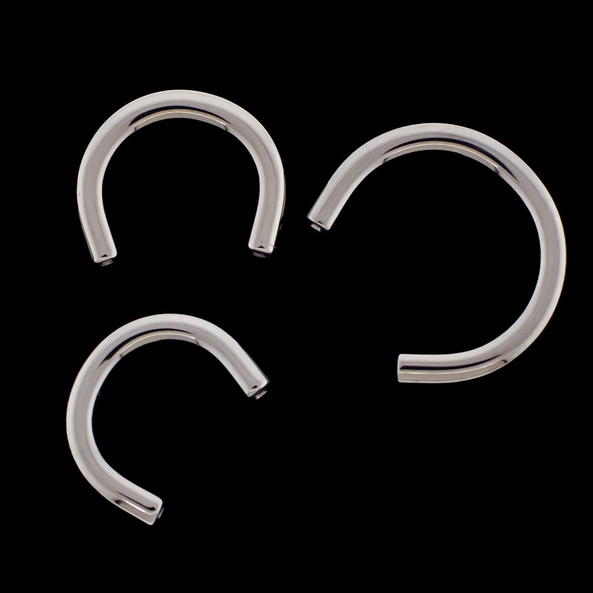 10G Titanium Horseshoe Post - Internally Threaded | Body Jewelry | Wiccan Center