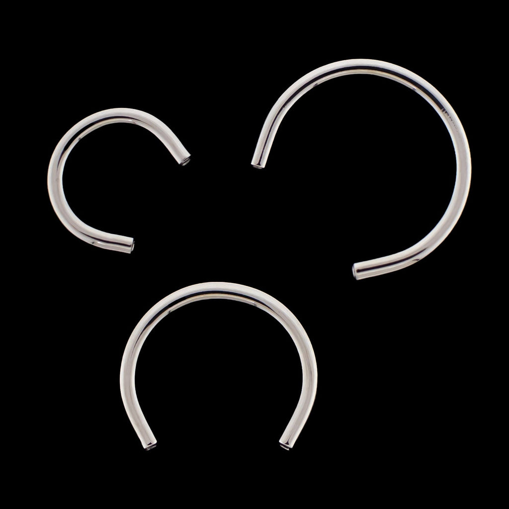 14G Titanium Horseshoe Post - Internally Threaded | Body Jewelry | Wiccan Center
