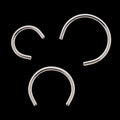 14G Titanium Horseshoe Post - Internally Threaded | Body Jewelry | Wiccan Center