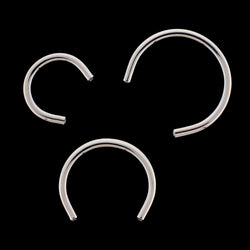 14G Titanium Horseshoe Post - Internally Threaded | Body Jewelry | Wiccan Center