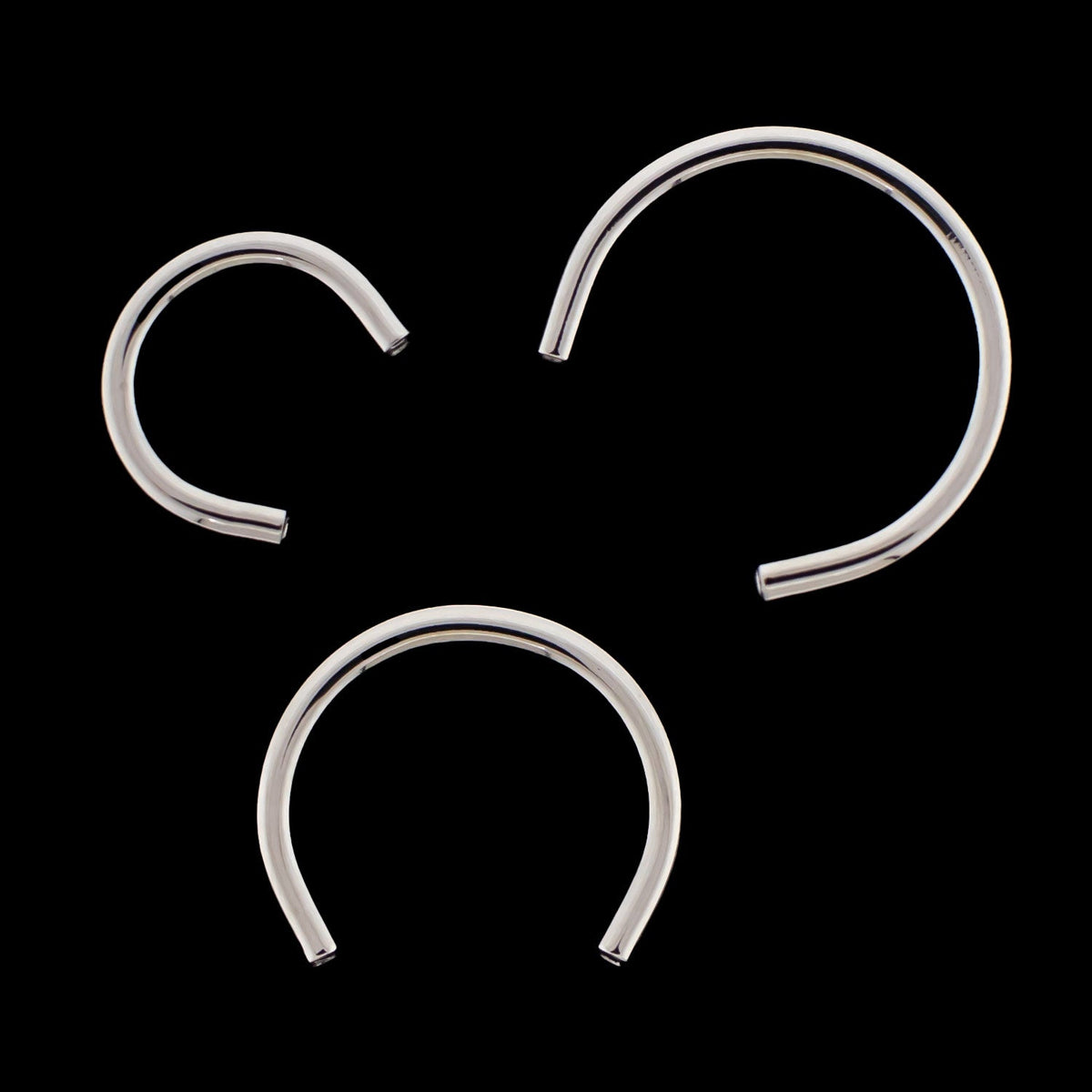 14G Titanium Horseshoe Post - Internally Threaded | Body Jewelry | Wiccan Center