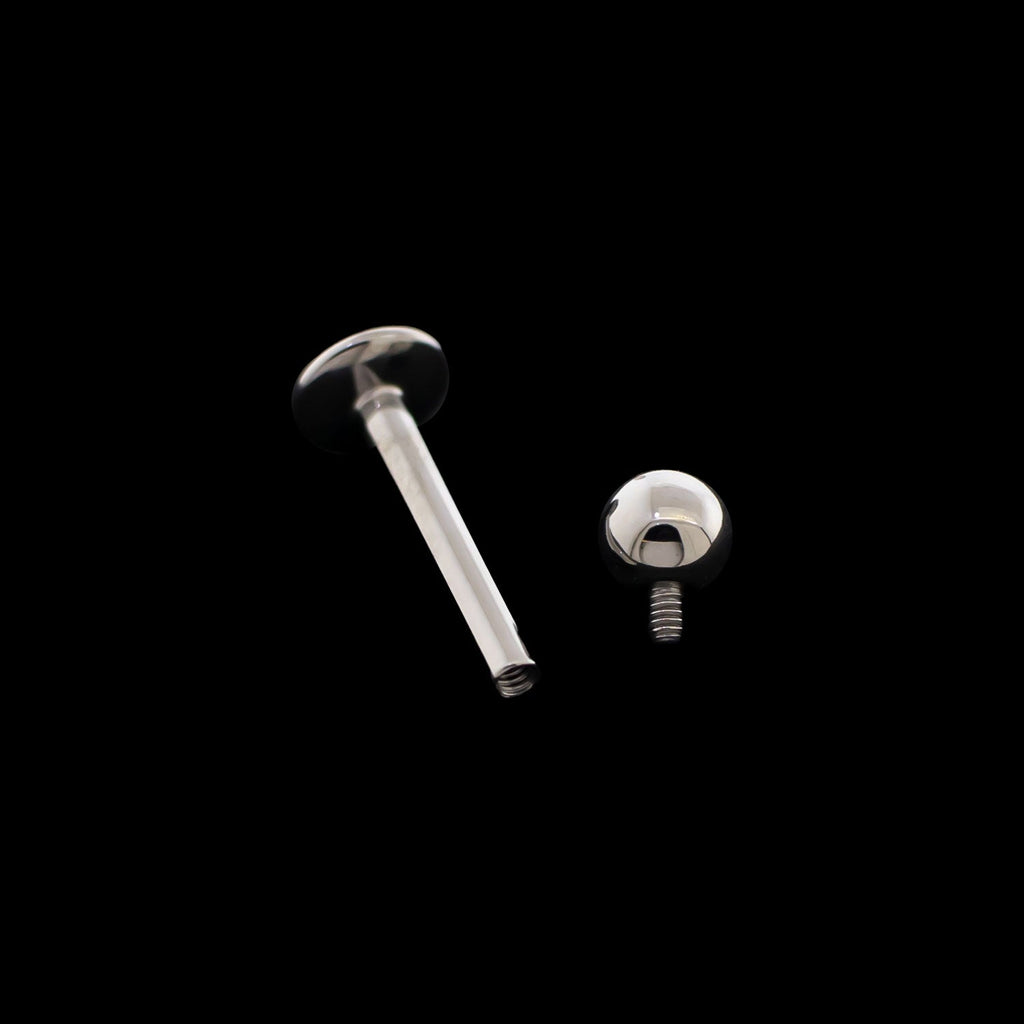 16G Titanium Labret with Ball - Internally Threaded | Body Jewelry | Wiccan Center