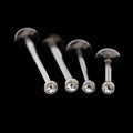 16G Titanium Labret w/ Premium Crystal (Internal) | Body Jewelry | Wiccan Center