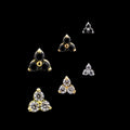 Trinity - 18KT Gold Threadless End | Threadless End | Wiccan Center