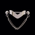 Threadless Nose Bridge V Cuff With Curb Chain | Body Jewelry | Wiccan Center