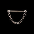 Threadless Nose Bridge Barbell with Curb Chain | Body Jewelry | Wiccan Center