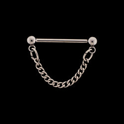 Threadless Nose Bridge Barbell with Curb Chain | Body Jewelry | Wiccan Center