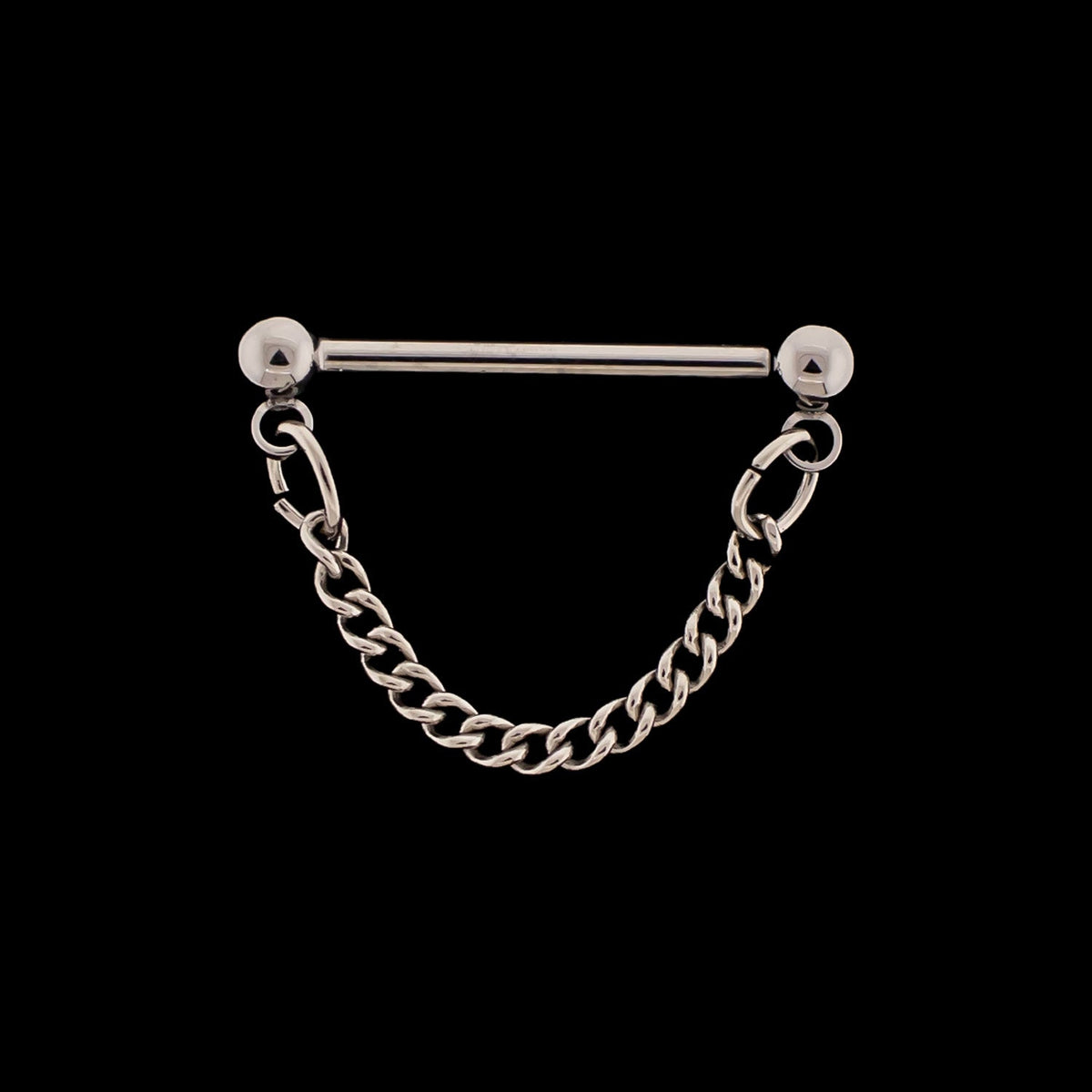 Threadless Nose Bridge Barbell with Curb Chain | Body Jewelry | Wiccan Center