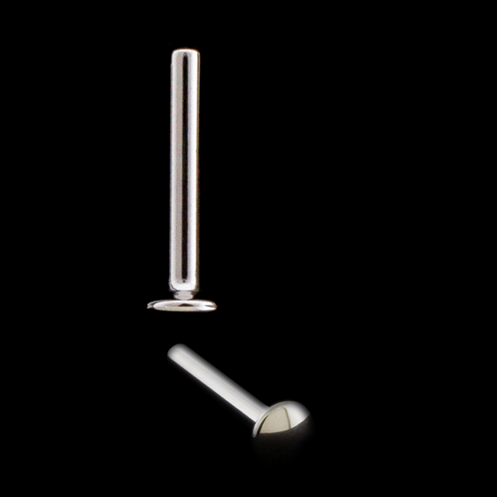 16G/18G Titanium Internally Threaded Labret Post - 3mm Back | Body Jewelry | Wiccan Center