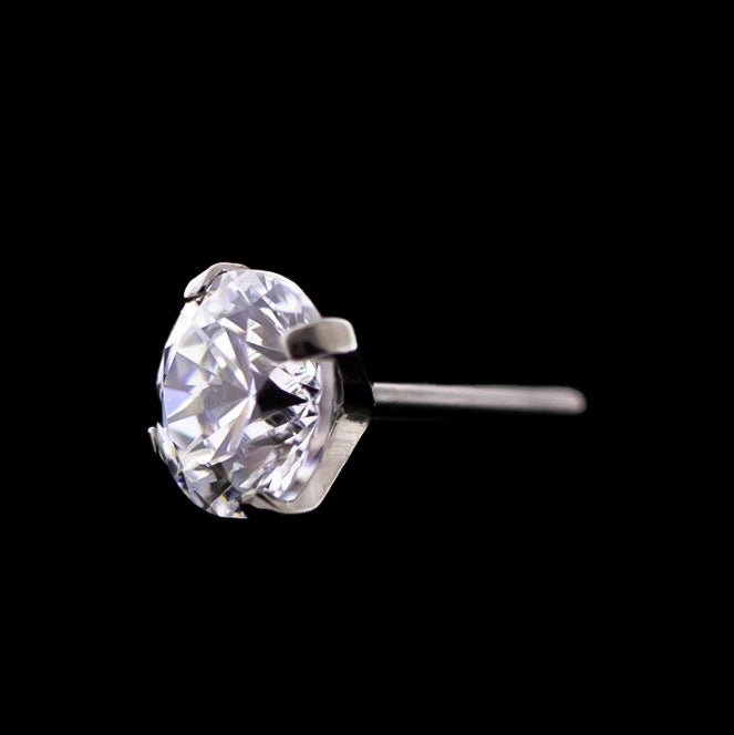 Prong Set Round Cut Premium Zirconia Threadless End | | Wiccan Center