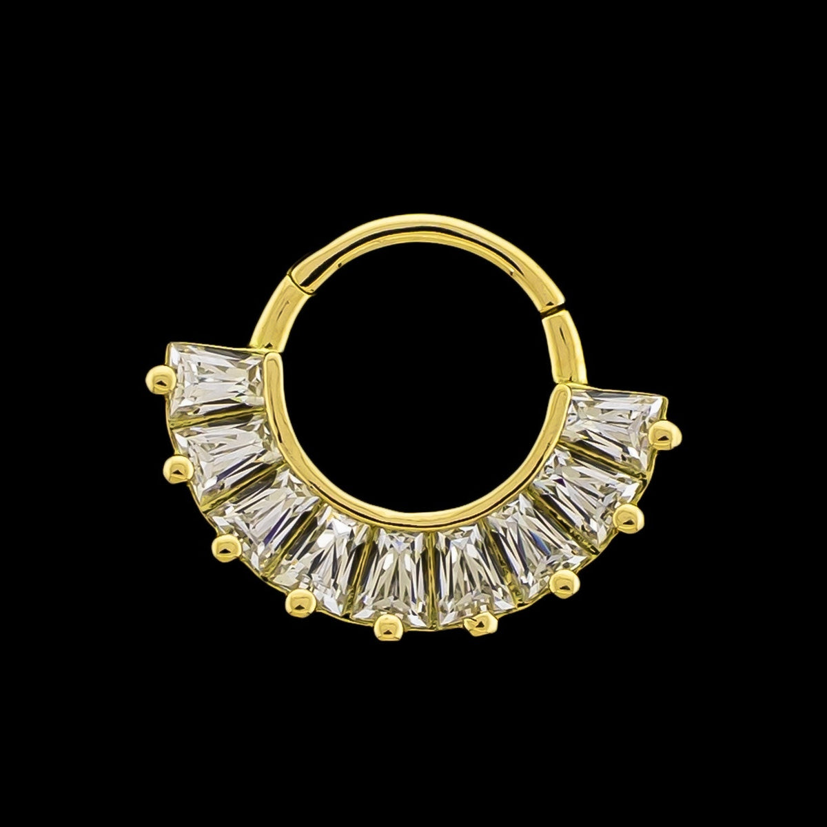 Larisa - 18KT Solid Gold Hinged Ring | Hinged Segment Ring | Wiccan Center