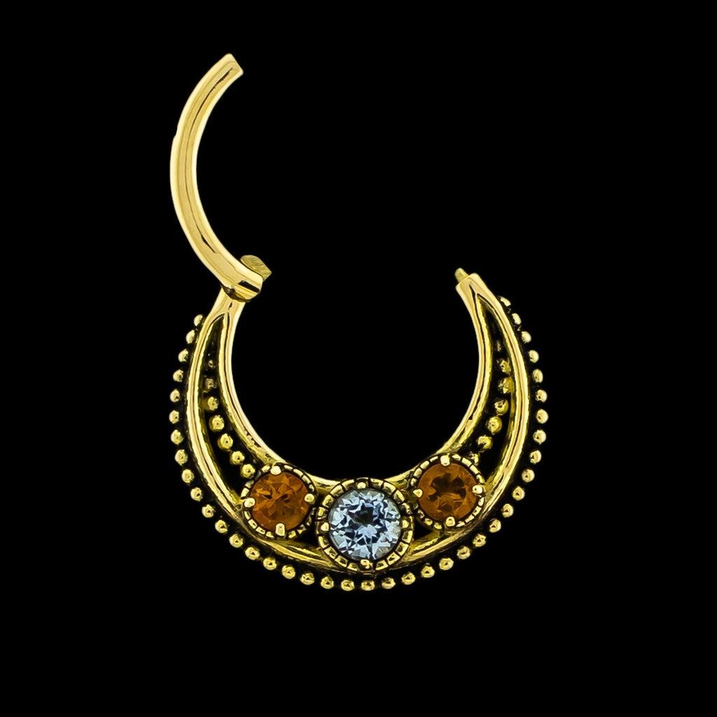 Calix - 18KT Solid Gold Hinged Ring | Hinged Segment Ring | Wiccan Center