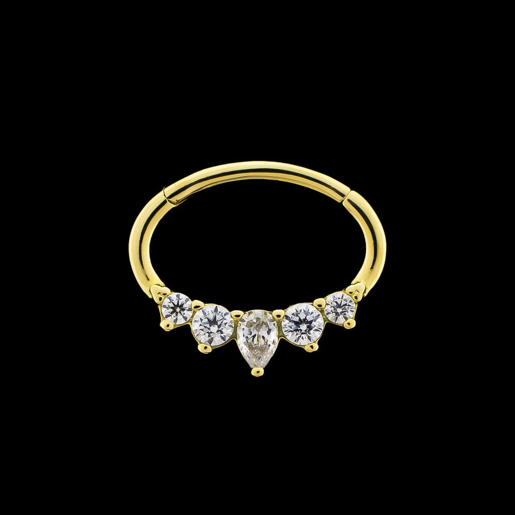 Eli- 18KT Solid Gold Hinged Ring | Hinged Segment Ring | Wiccan Center